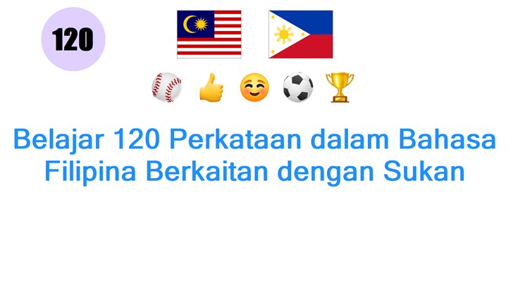 Belajar 120 Perkataan dalam Bahasa Filipina Berkaitan dengan Sukan
